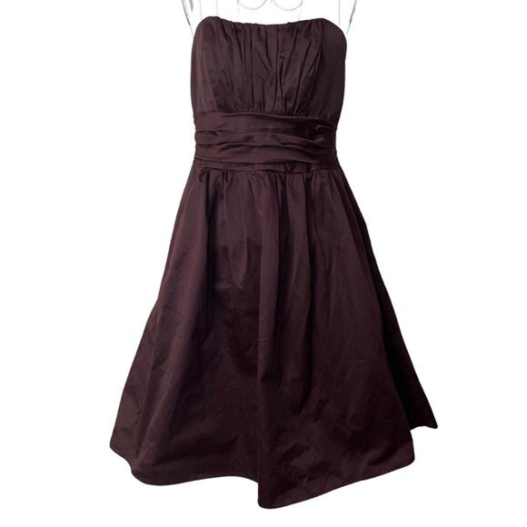 David’s Bridal Women's Brown Strapless Dress Size 4 - Picture 1 of 4